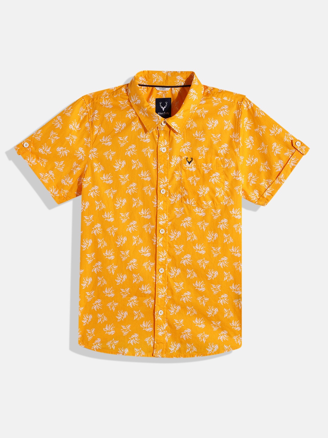 

Allen Solly Junior Boys Yellow Floral Opaque Printed Casual Shirt