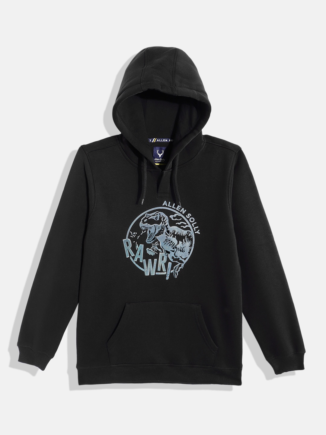 

Allen Solly Junior Boys Typography & Graphic Printed Hooded Sweatshirt, Black