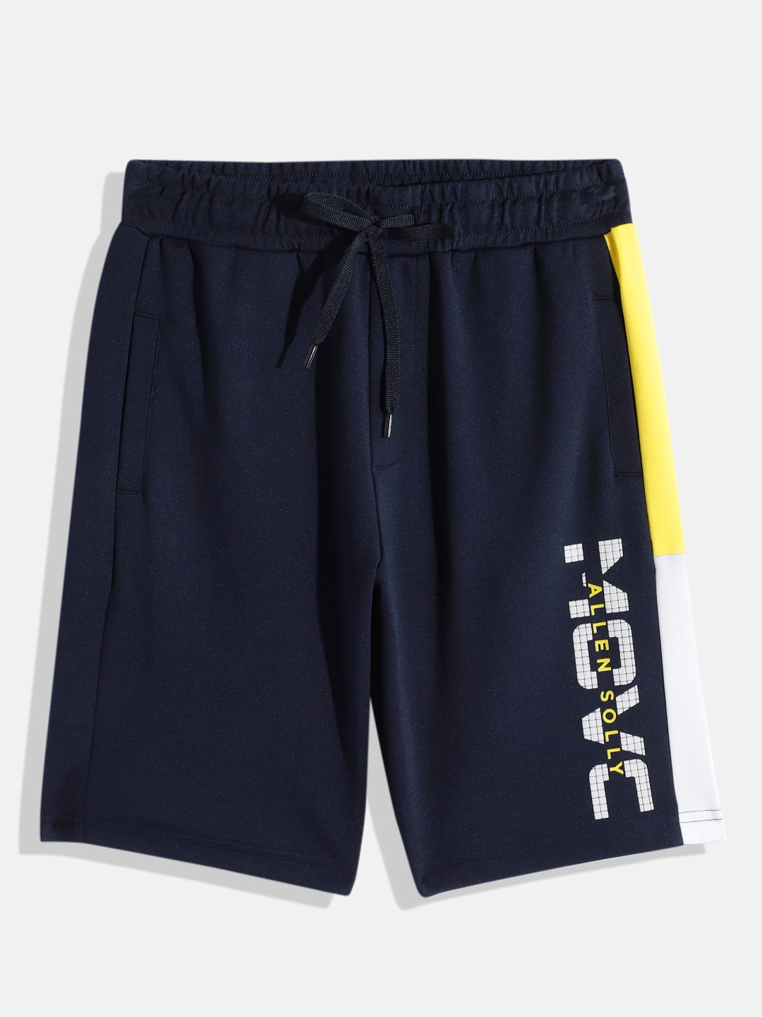 Allen Solly Junior Boys Colourblocked Regular Shorts, Navy blue