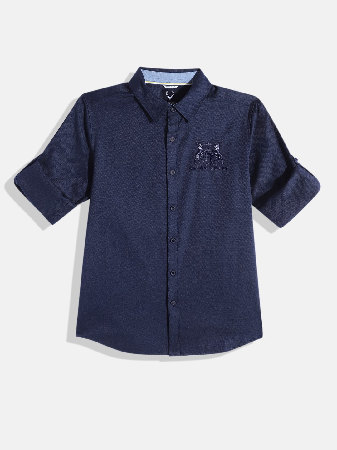 

Allen Solly Junior Boys Solid Casual Shirt, Navy blue