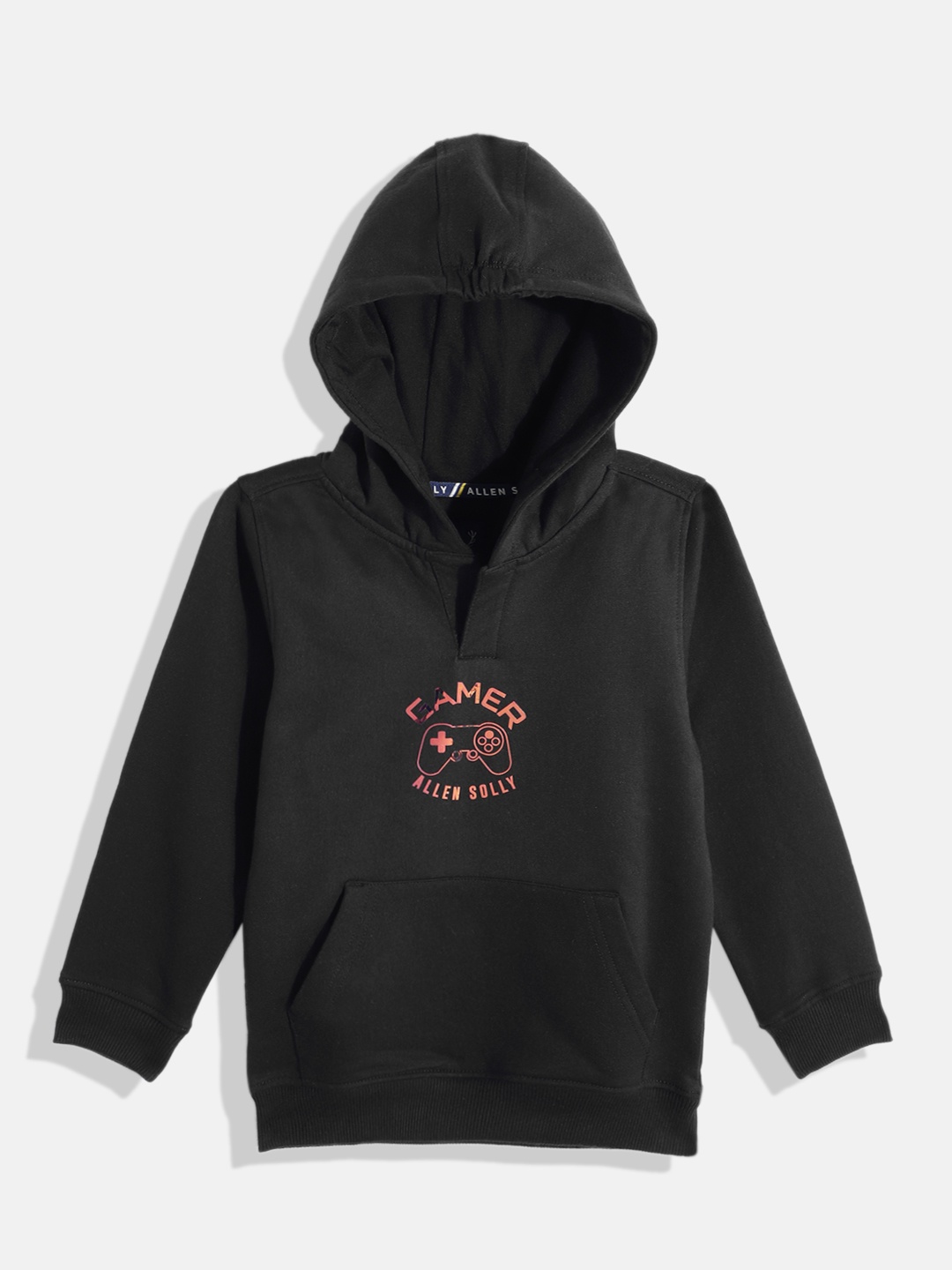 

Allen Solly Junior Boys Typography Print Hooded Sweatshirt, Black