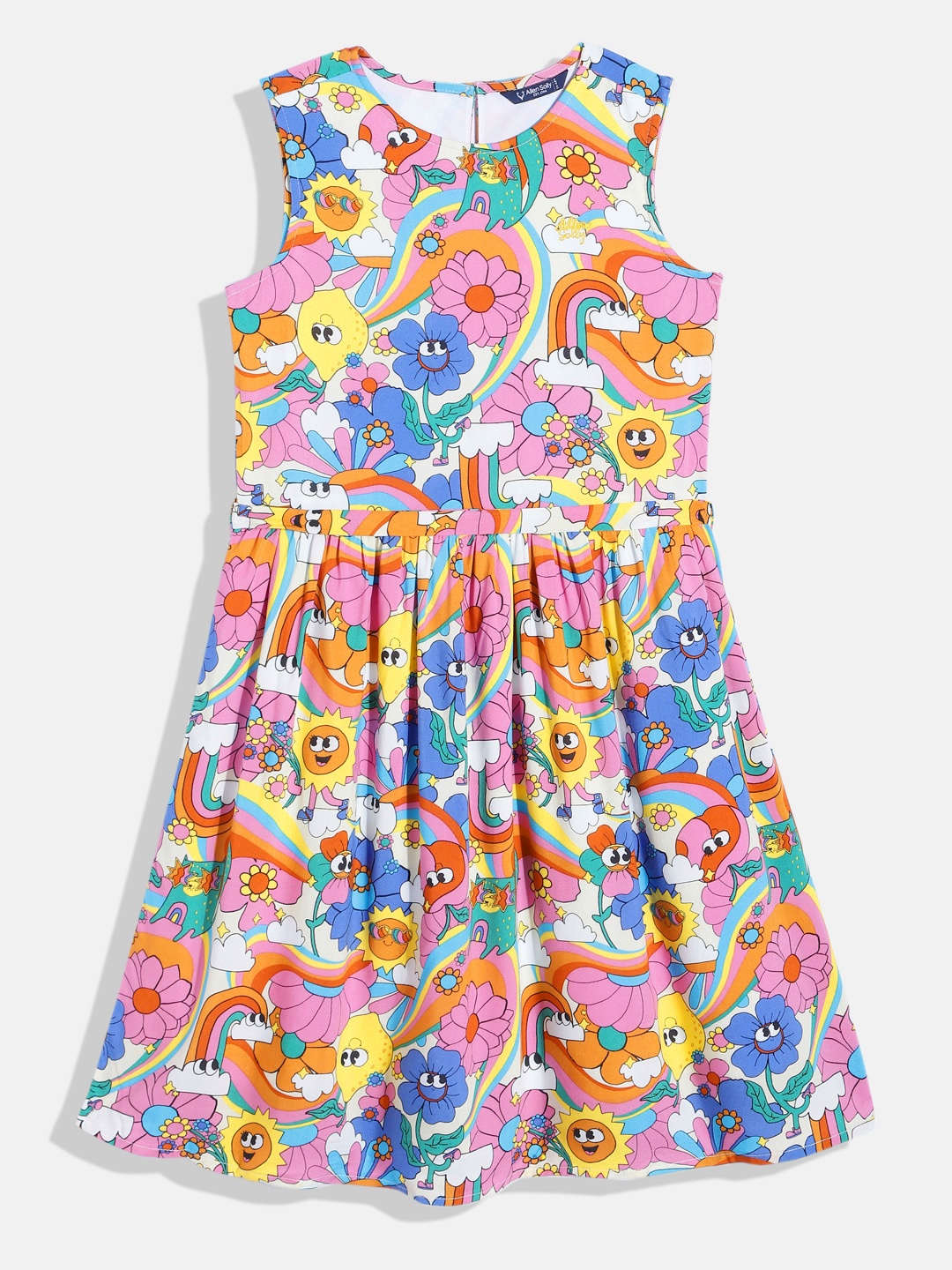 

Allen Solly Junior Girls Printed Fit & Flare Dress, Multi