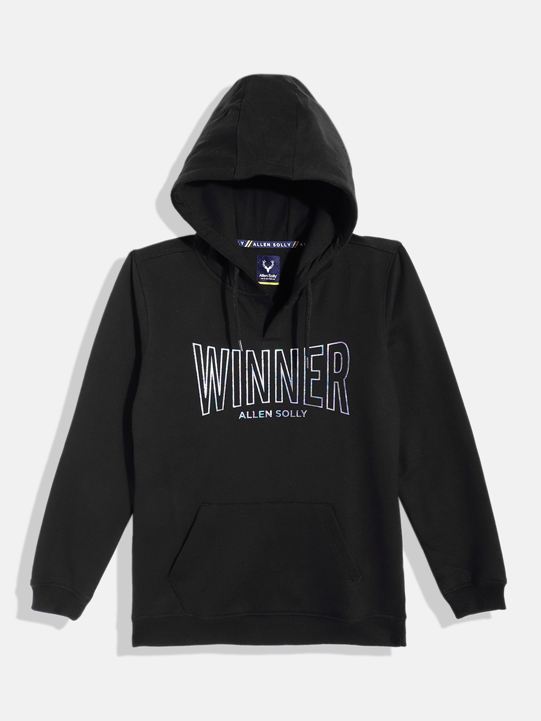 

Allen Solly Junior Boys Typography Print Hooded Sweatshirt, Black