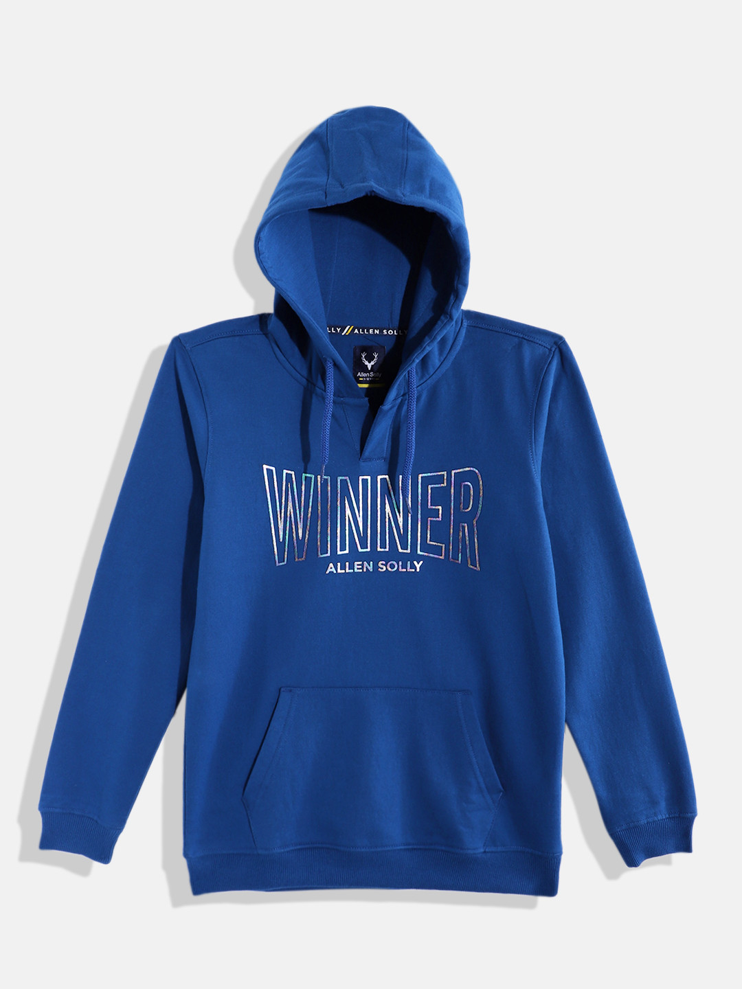 

Allen Solly Junior Boys Typography Print Hooded Sweatshirt, Blue