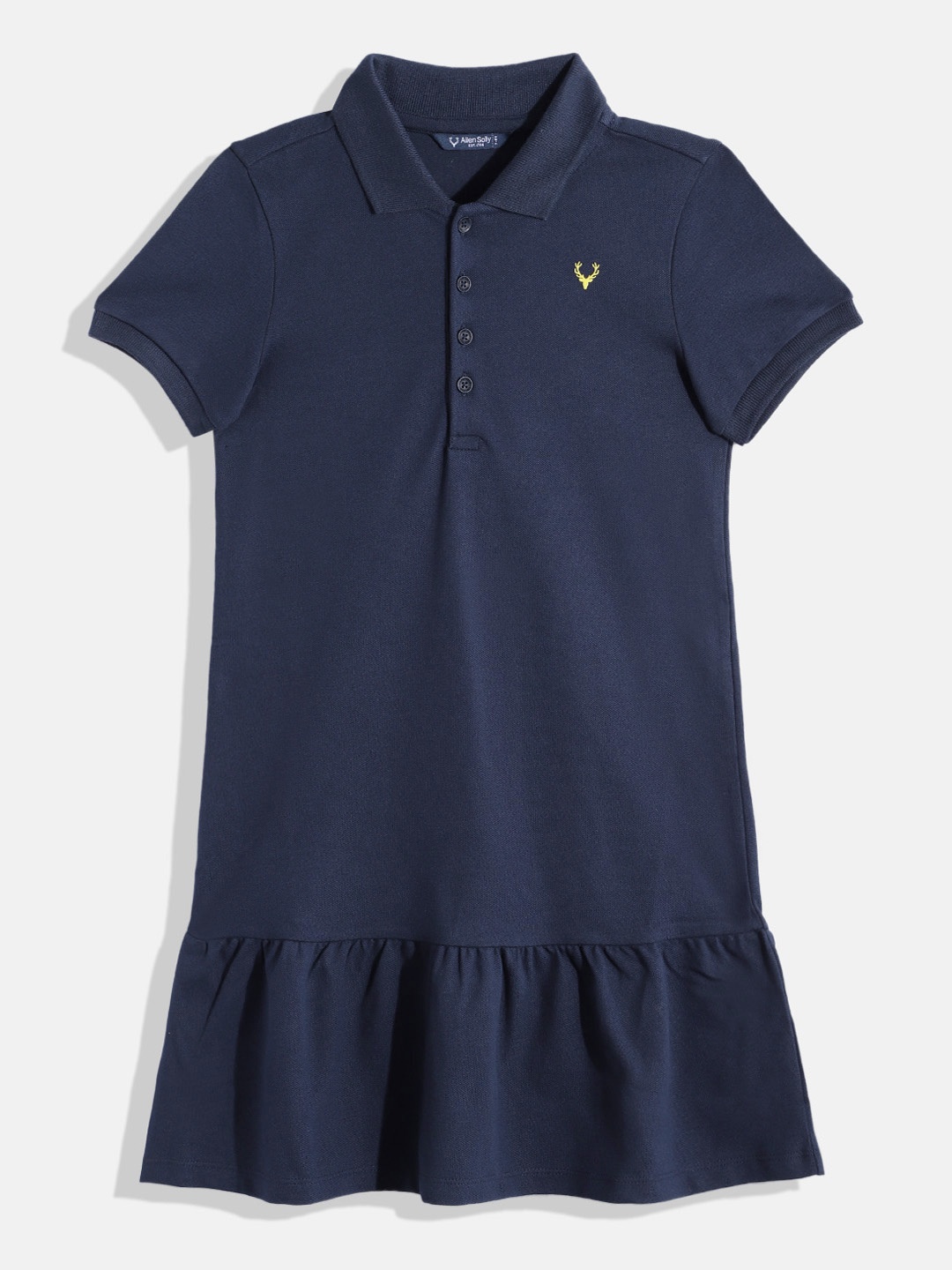 

Allen Solly Junior Girls Polo Collar T-shirt Dress, Navy blue