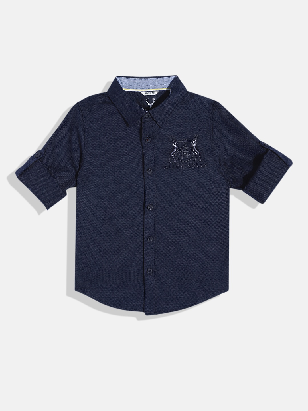 

Allen Solly Junior Boys Opaque Casual Shirt, Navy blue