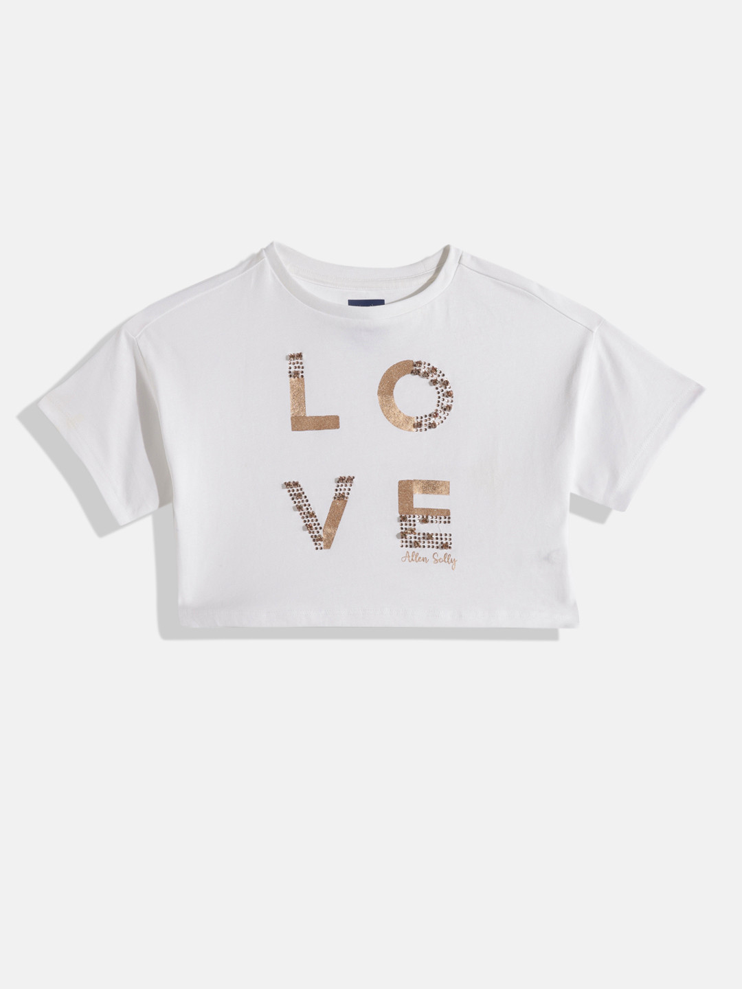 

Allen Solly Junior Girls Embellished Pure Cotton T-shirt, White