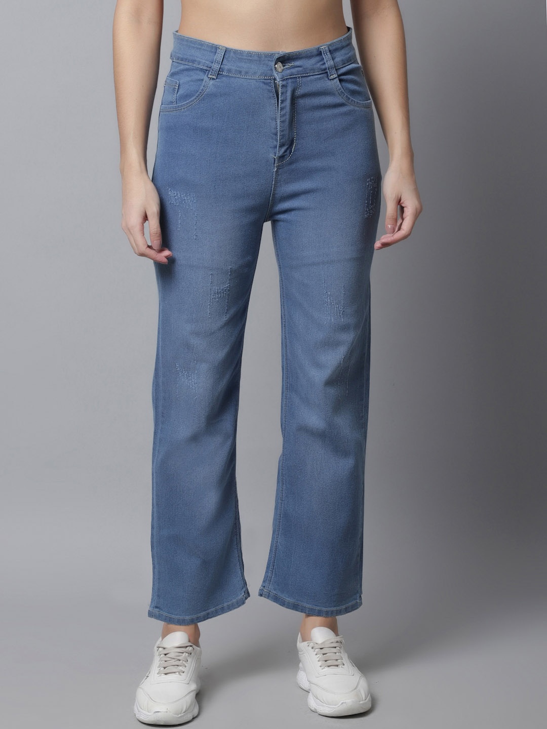 

NULL NAUT Women Jean Flared Light Fade Stretchable Jeans, Blue