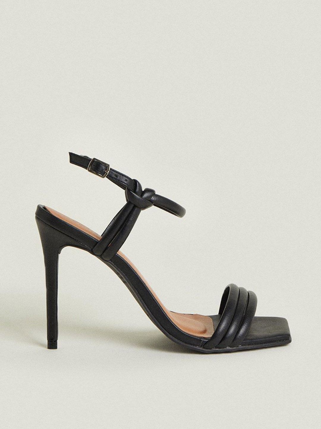 

OASIS Padded Strap Stiletto Heel Sandals, Black
