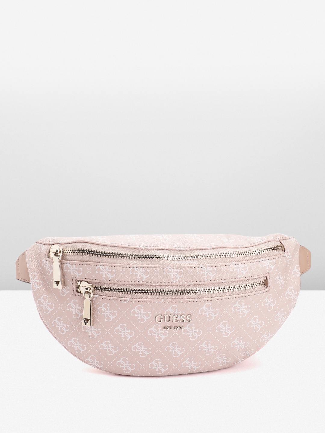 

GUESS Women Brand Logo Printed Structured Cross Body Sling Bag, Pink
