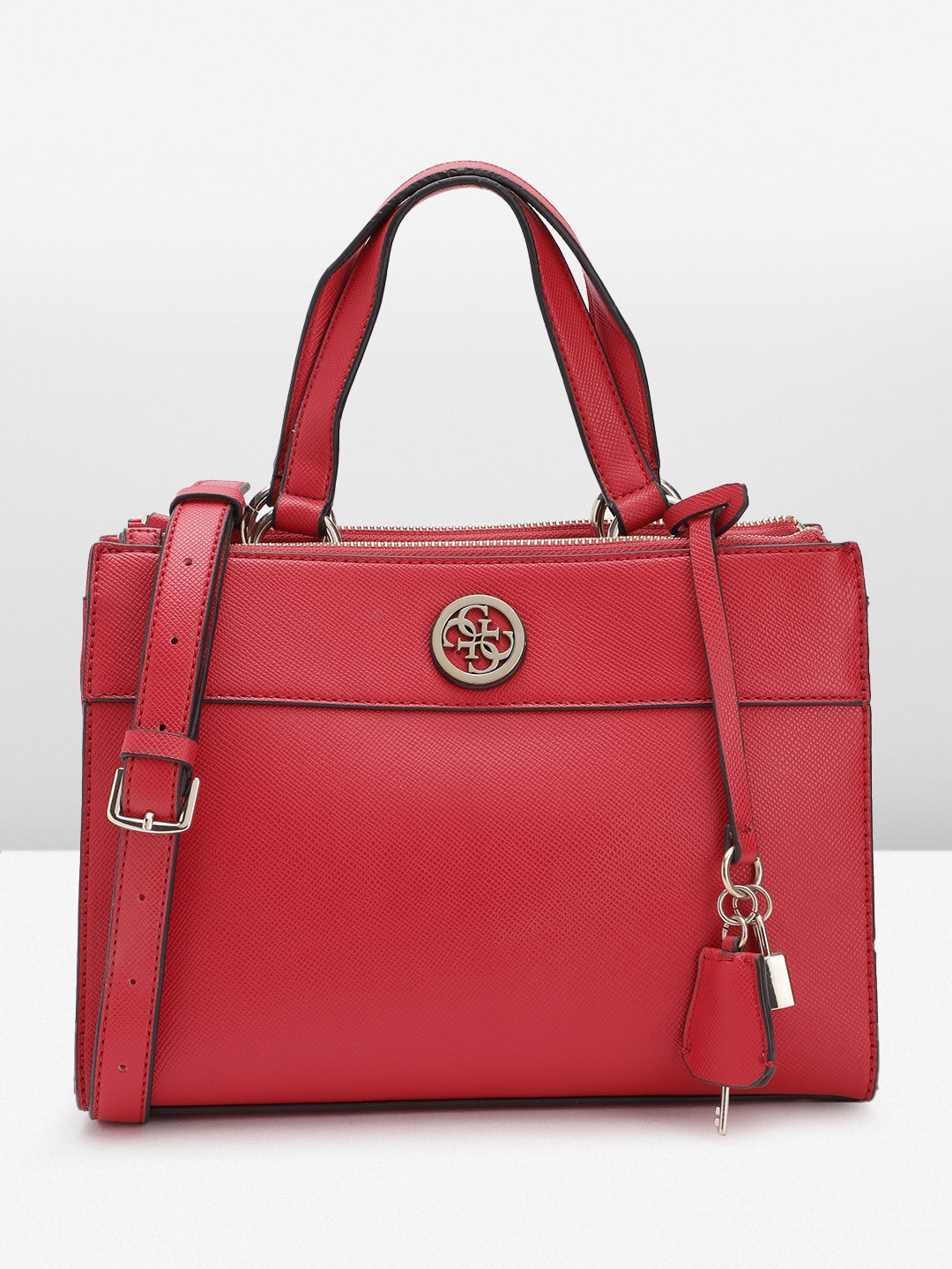 

GUESS Women Structured Handheld Bag, Red