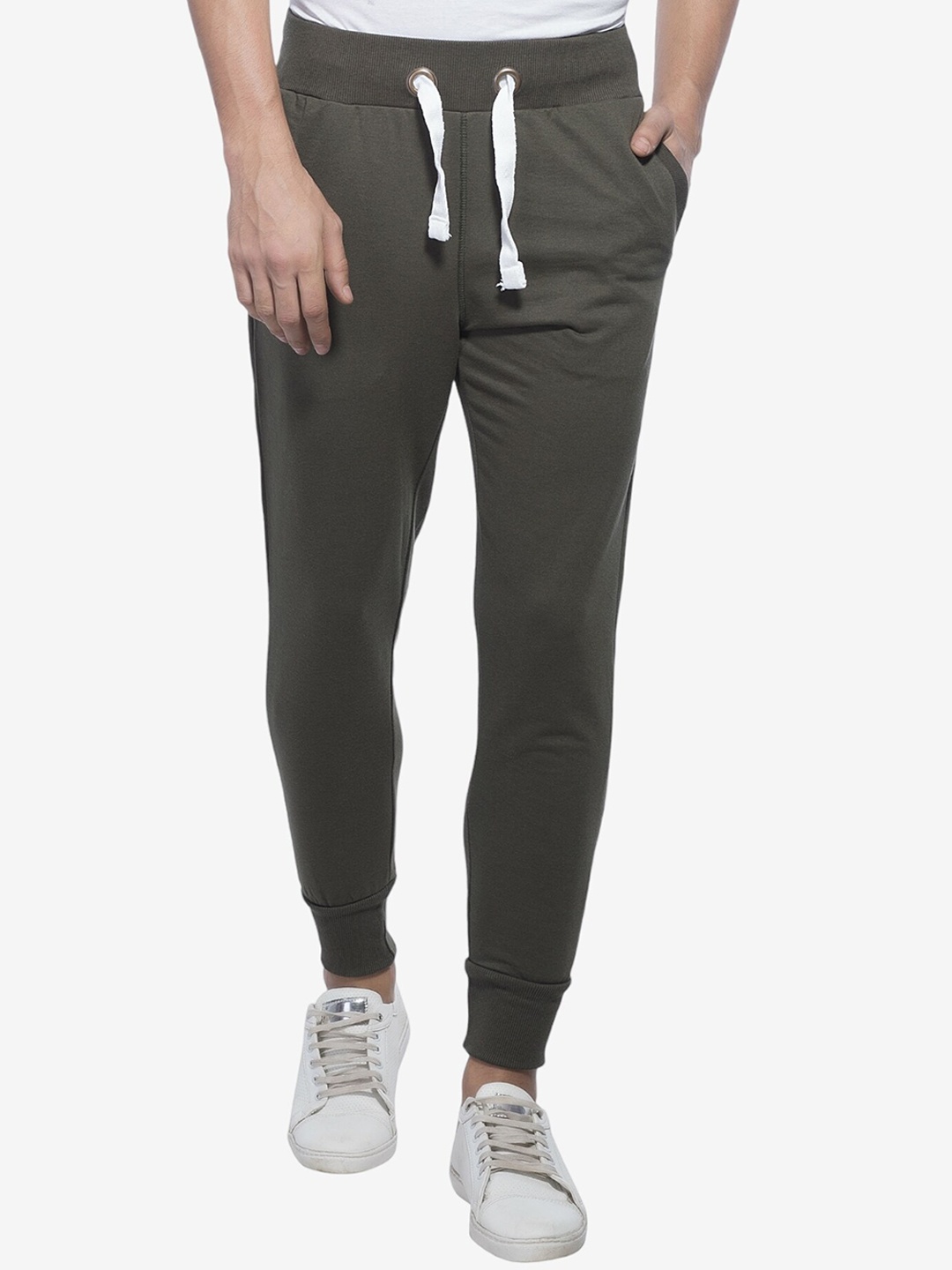 

Alan Jones Men Slim Fit Track Pants, Olive