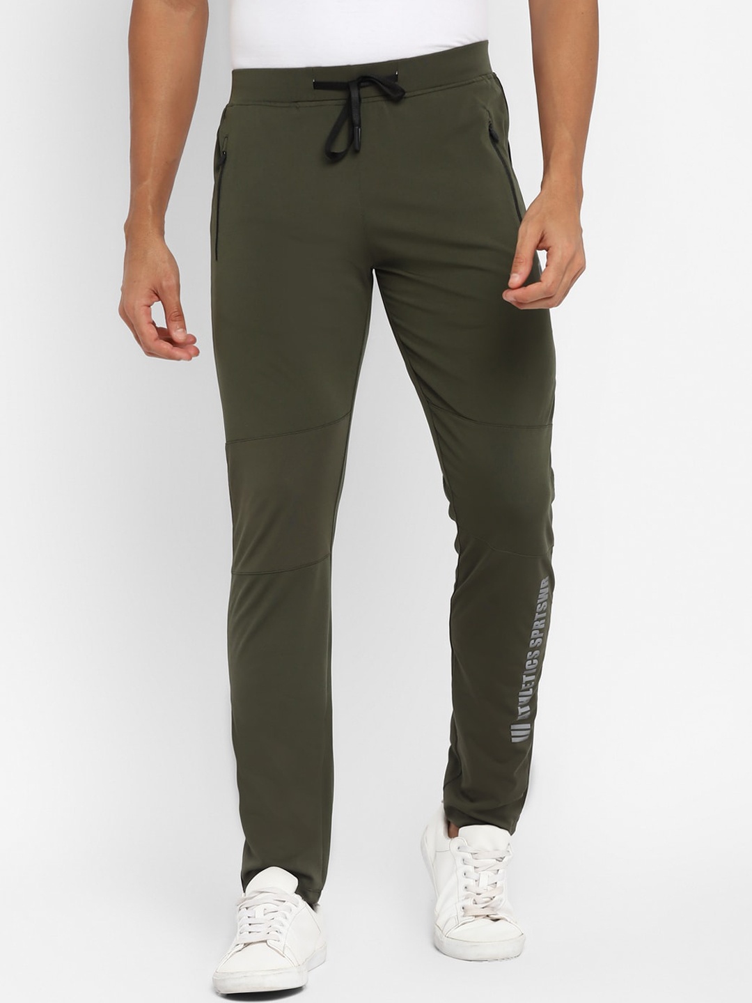

Alan Jones Men Mid Rise Slim-Fit Track Pants, Olive
