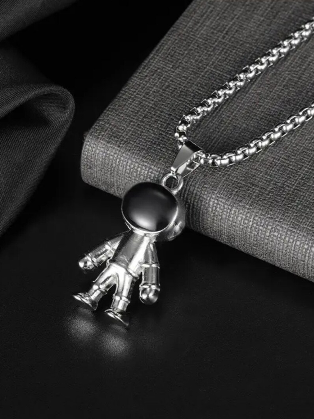 

SALTY Men Stainless Steel Minimal Chain, Silver