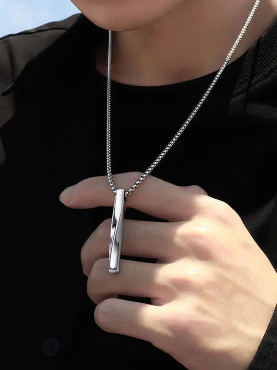 

SALTY Collier Stainless Steel Neck Chain for Men & Boys, Silver