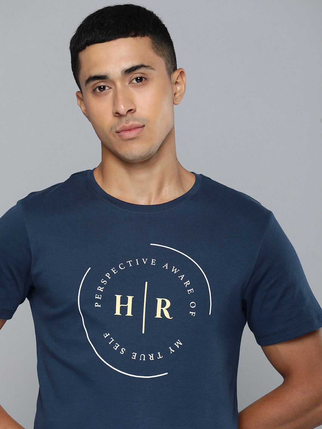 

HRX by Hrithik Roshan Men Typography Printed T-shirt, Blue