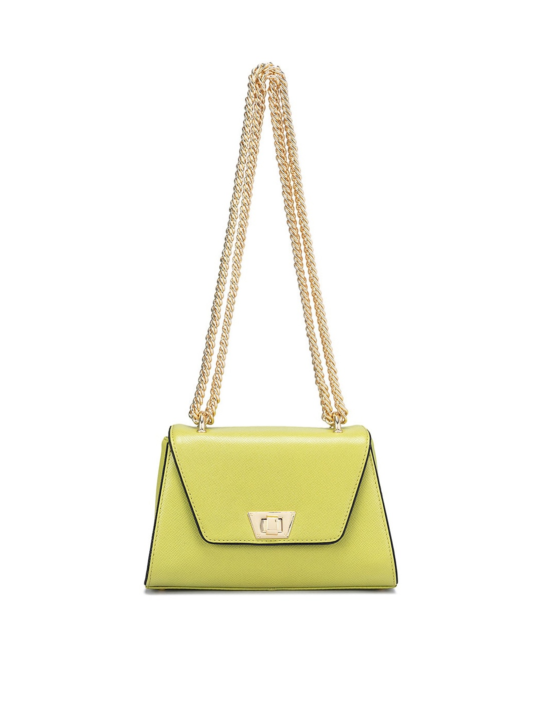 

Da Milano Textured Leather Structured Sling Bag, Yellow