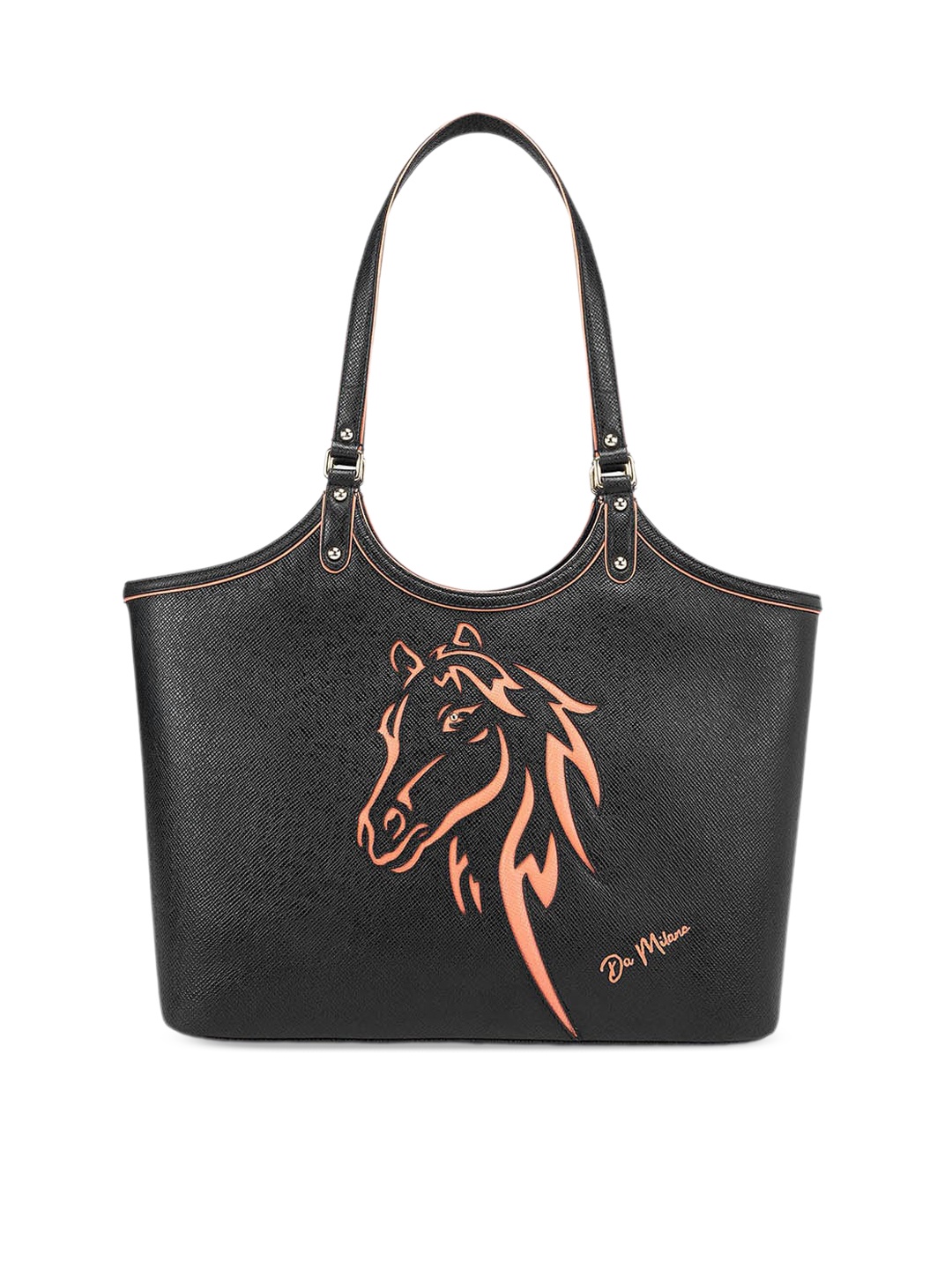 

Da Milano Leather Shopper Shoulder Bag, Black
