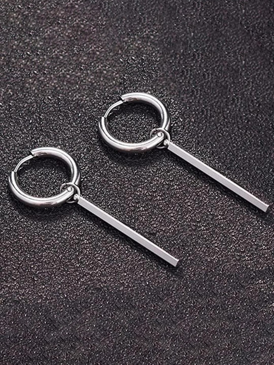 

SALTY Men Contemporary Drop Earrings, Silver