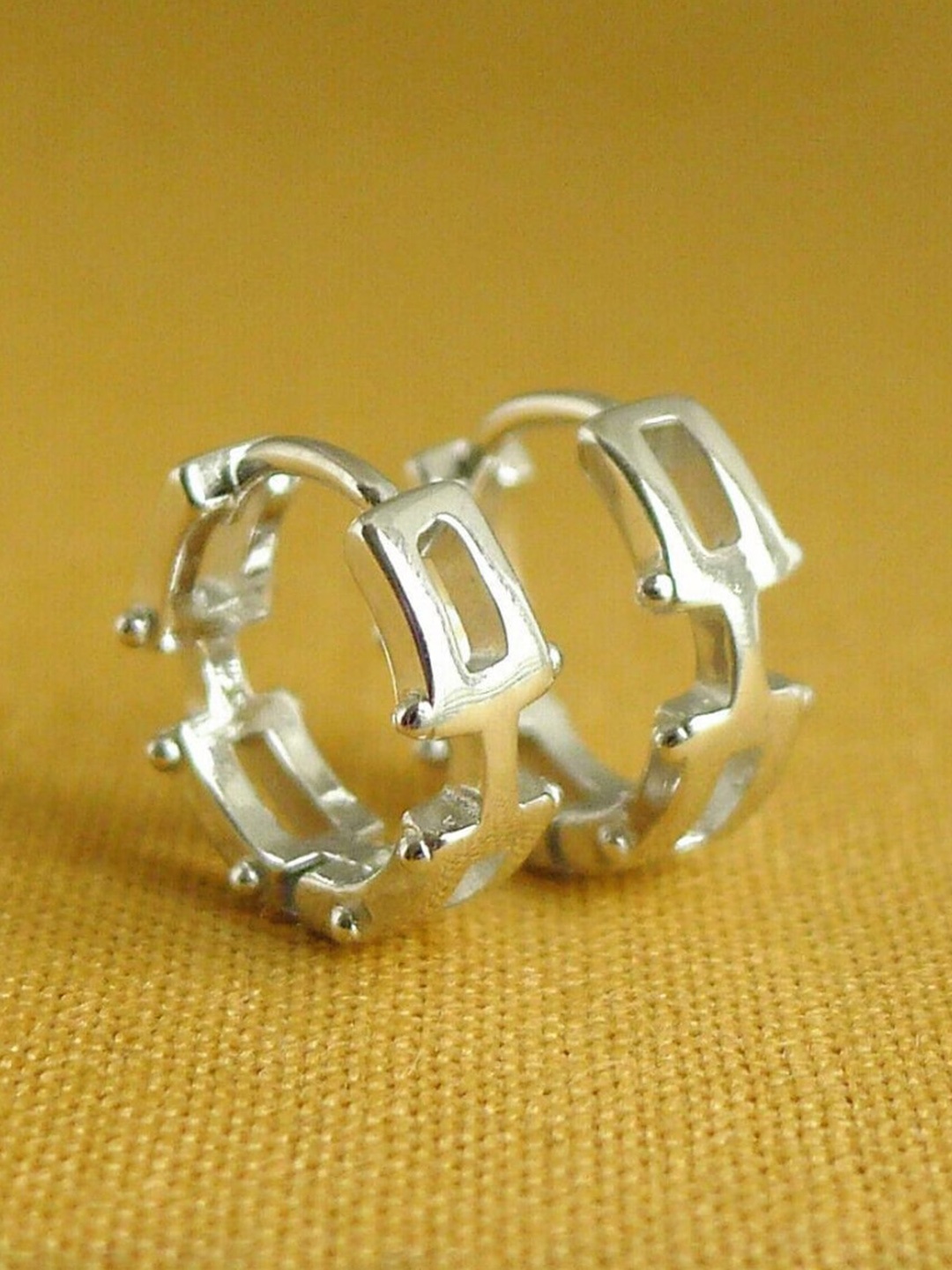 

SALTY Silver-Toned Contemporary Studs Earrings
