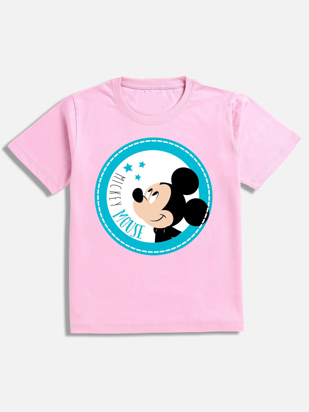 

BAESD Boys Mickey Mouse Printed Cotton T-shirt, Pink
