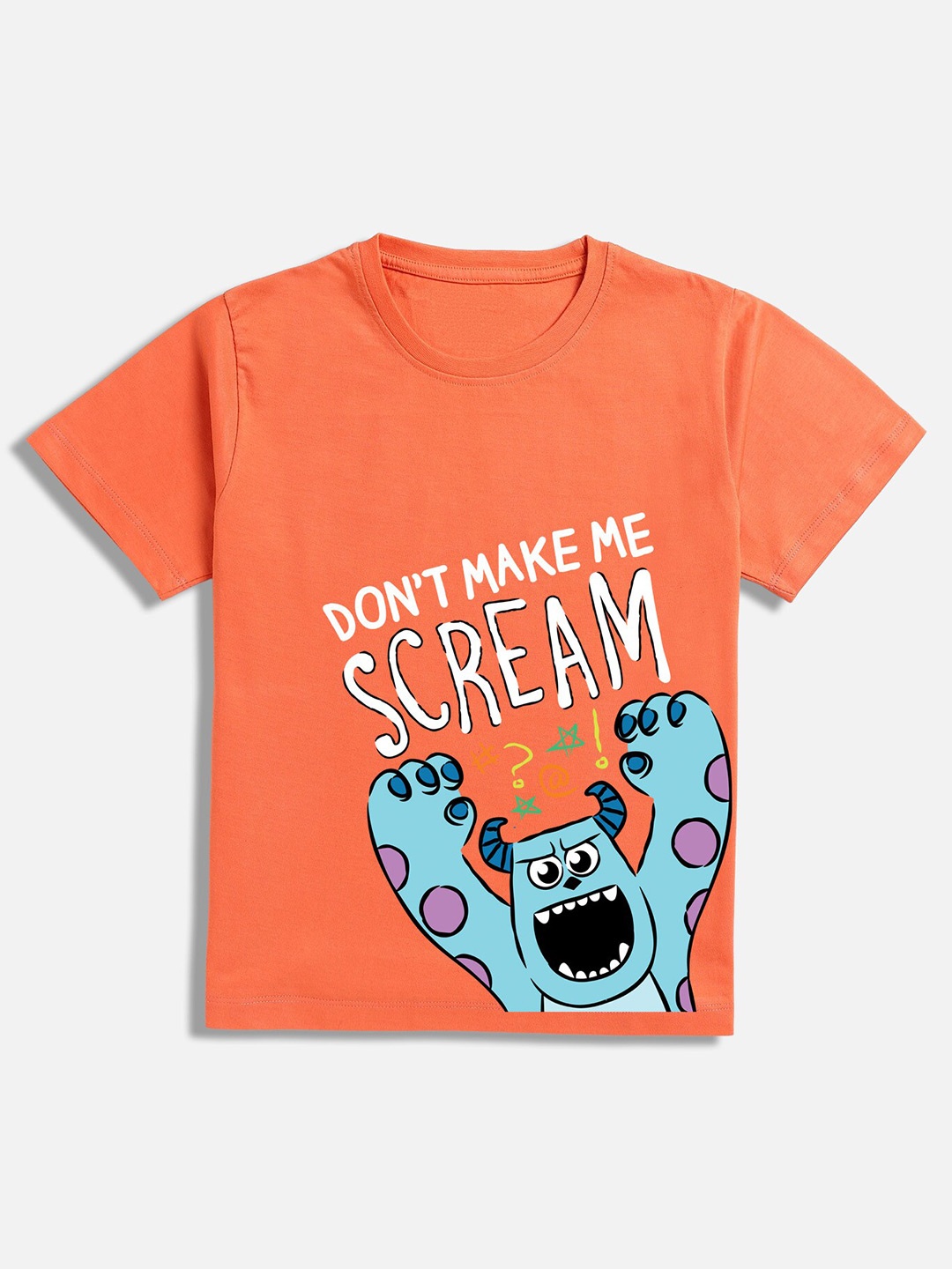 

BAESD Boys Monstar Inc Printed Cotton T-shirt, Orange