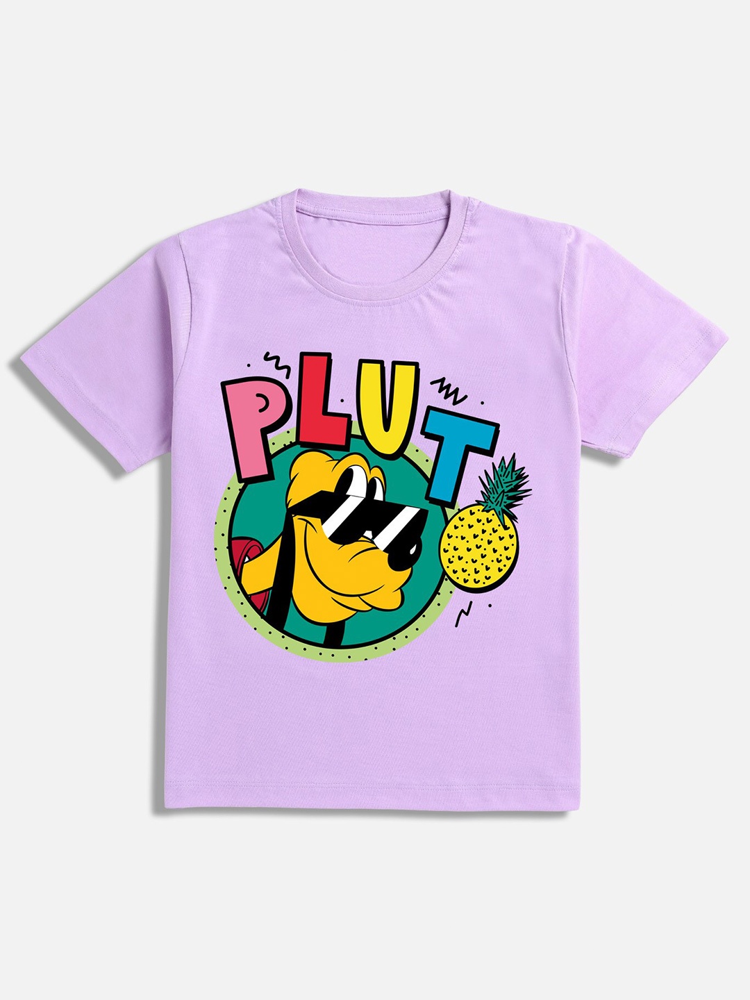 

BAESD Boys Printed Round Neck Cotton T-shirt, Purple