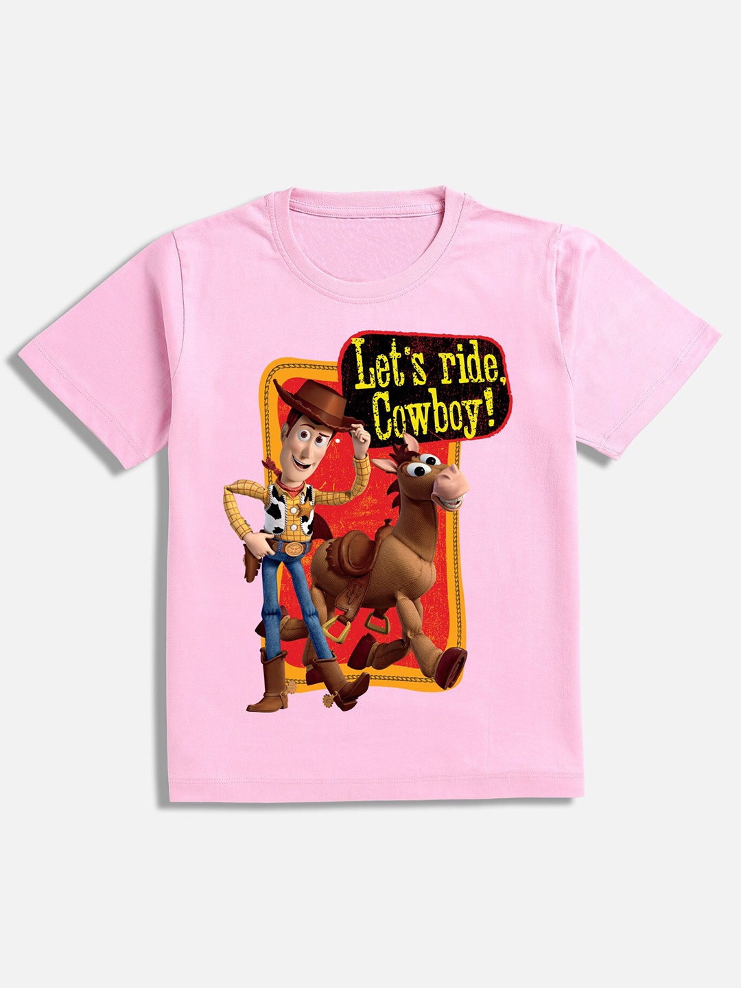 

BAESD Boys Toy Story Printed Cotton T-shirt, Pink