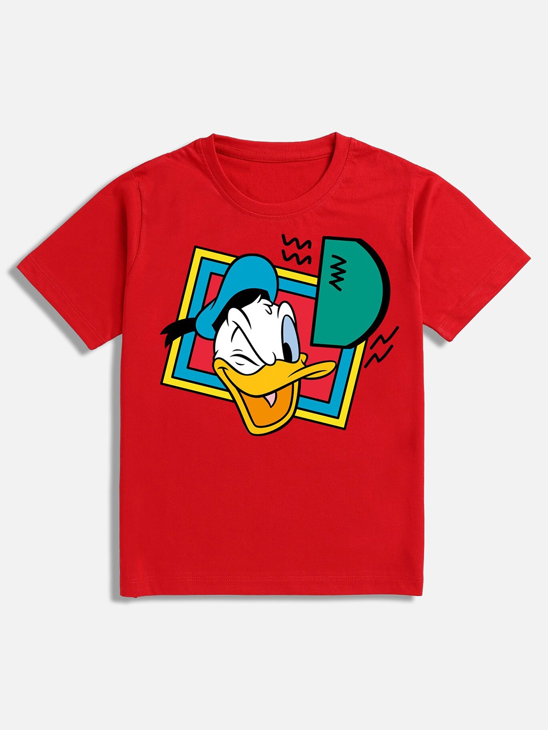 

BAESD Boys Donald Duck Printed Cotton T-shirt, Red