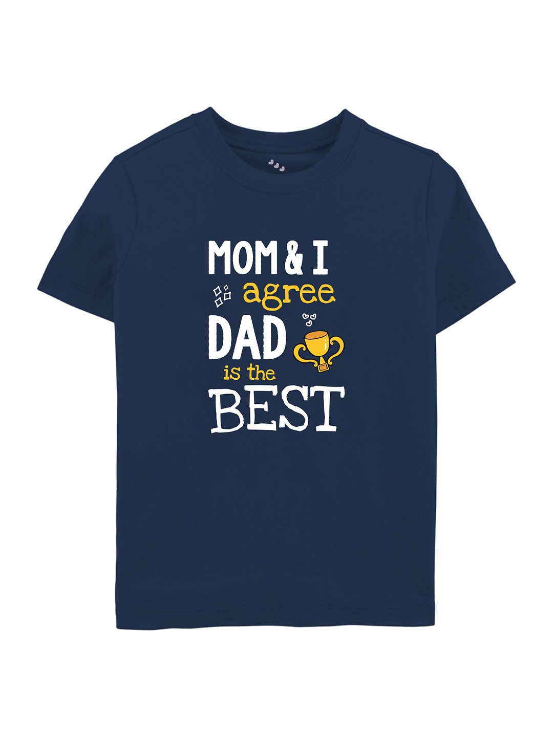 

Zeezeezoo Kids Typography Printed Pure Cotton T-Shirt, Navy blue