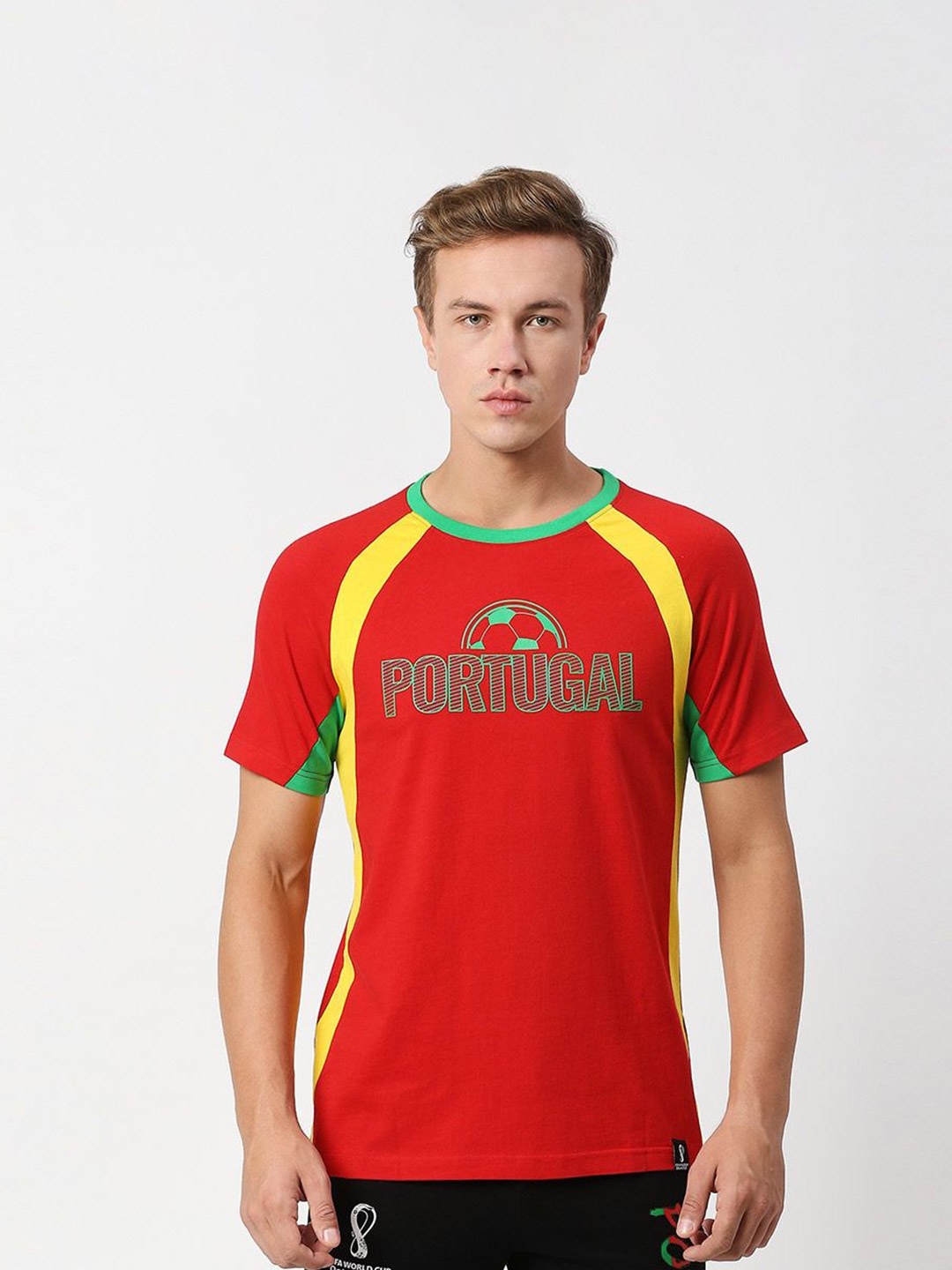 

FanCode Portugal FIFA World-Cup Cotton Bio Finish T-shirt, Red