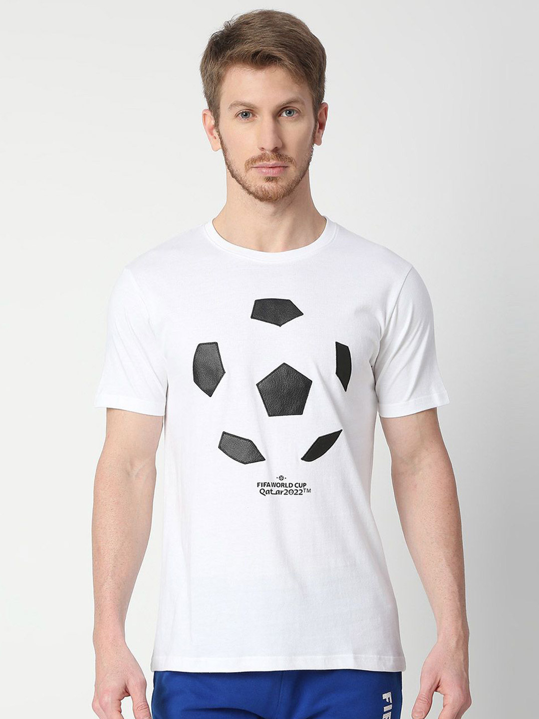 

FanCode Printed Bio Finish T-shirt, White