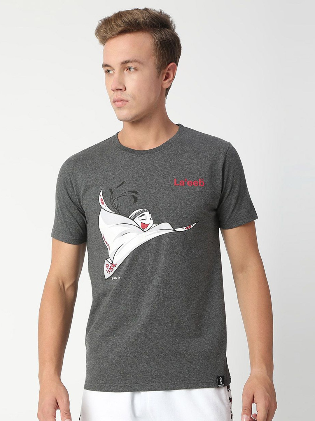 

FanCode Printed Bio Finish T-shirt, Grey