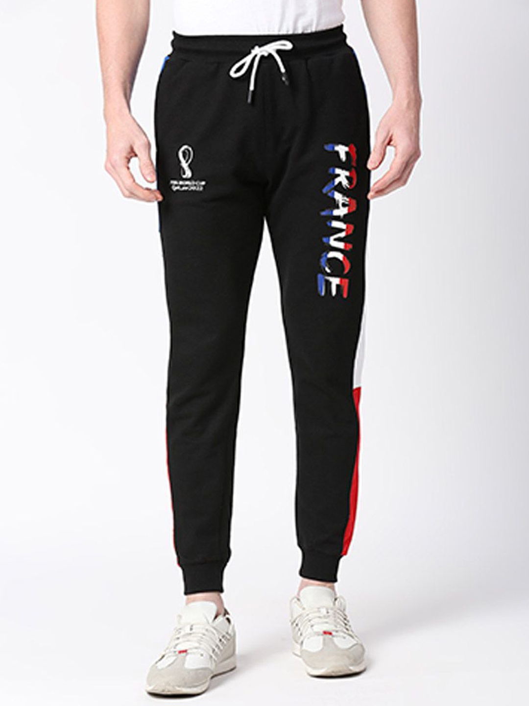 

FanCode France FIFA WC'22 Regular Fit Cotton Joggers, Black