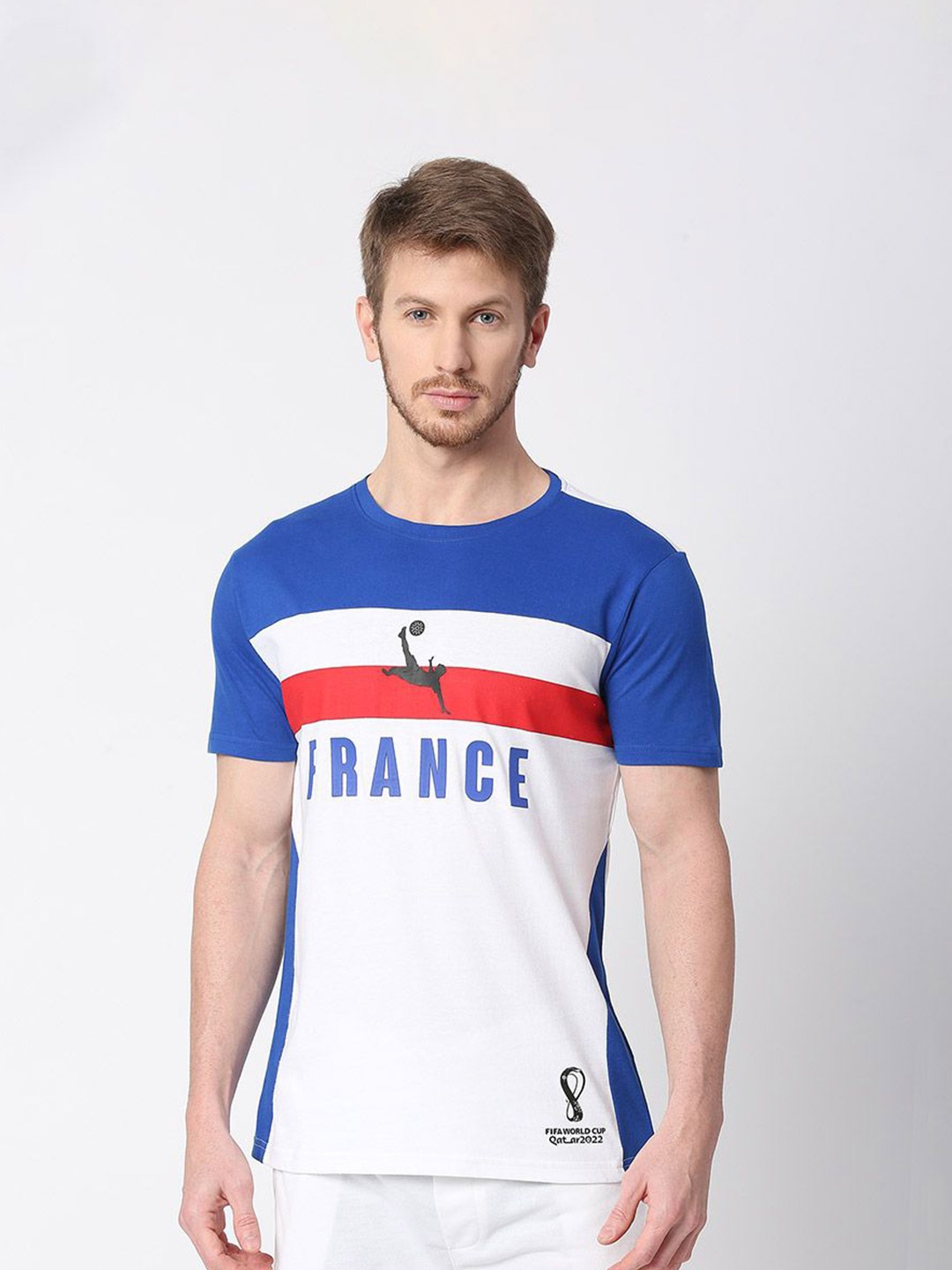 

FanCode France FIFA WC'22 Printed Bio Finish Cotton T-shirt, White