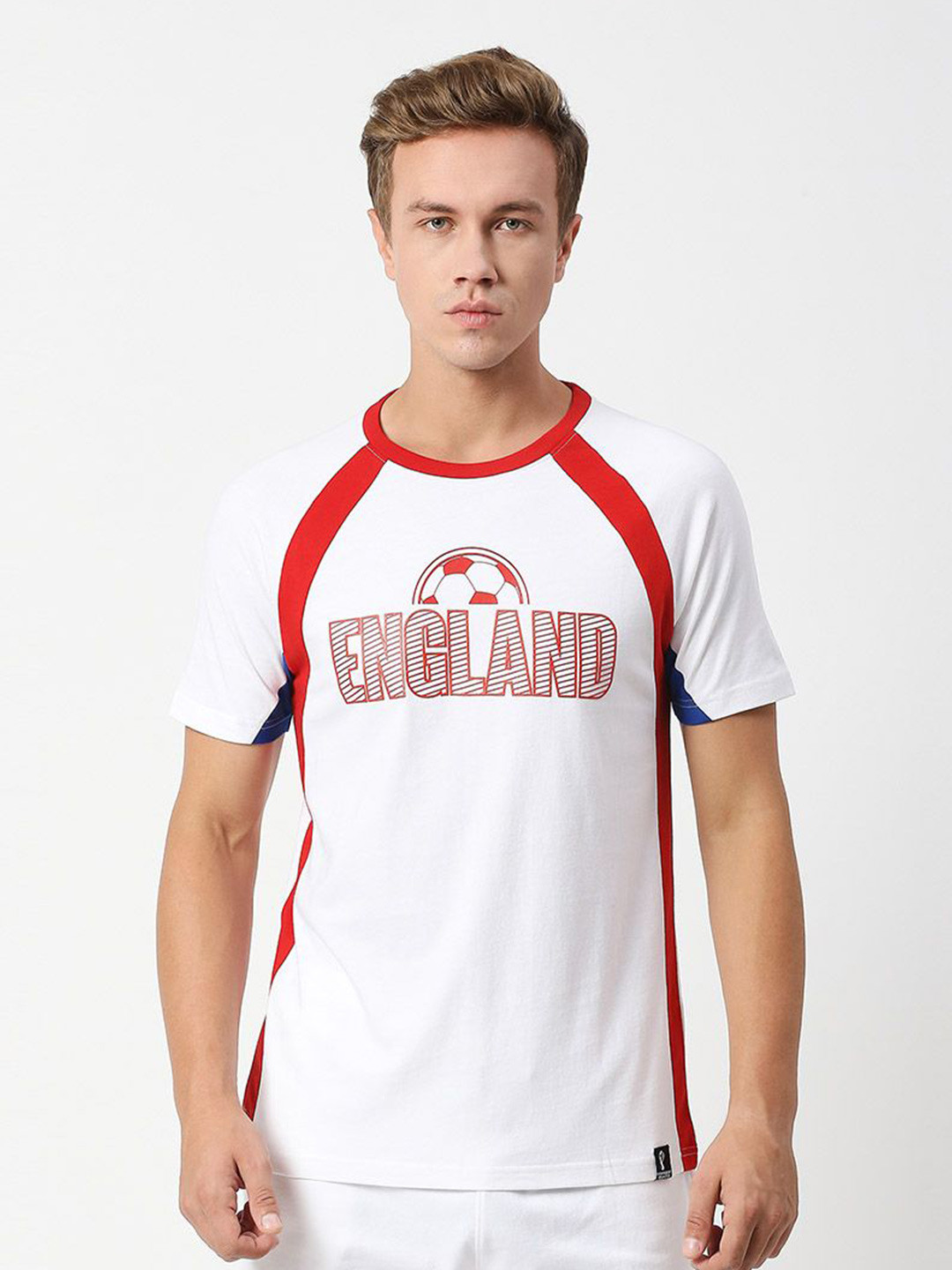 

FanCode Typography Printed Polo Collar Bio Finish T-shirt, White
