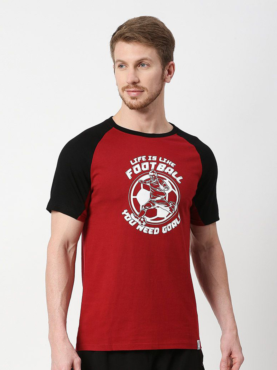 

FanCode Printed Bio Finish T-shirt, Maroon