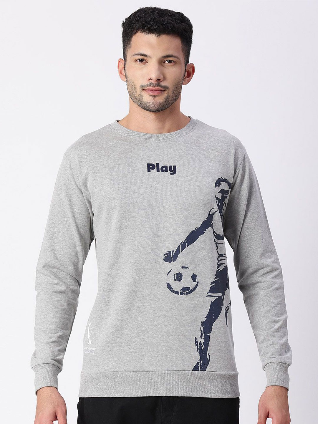 

FanCode Men Grey Sweatshirt