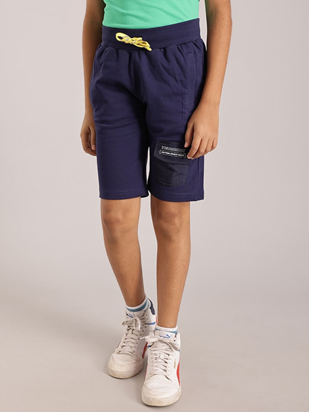 

Indian Terrain Boys Pure Cotton Shorts, Blue