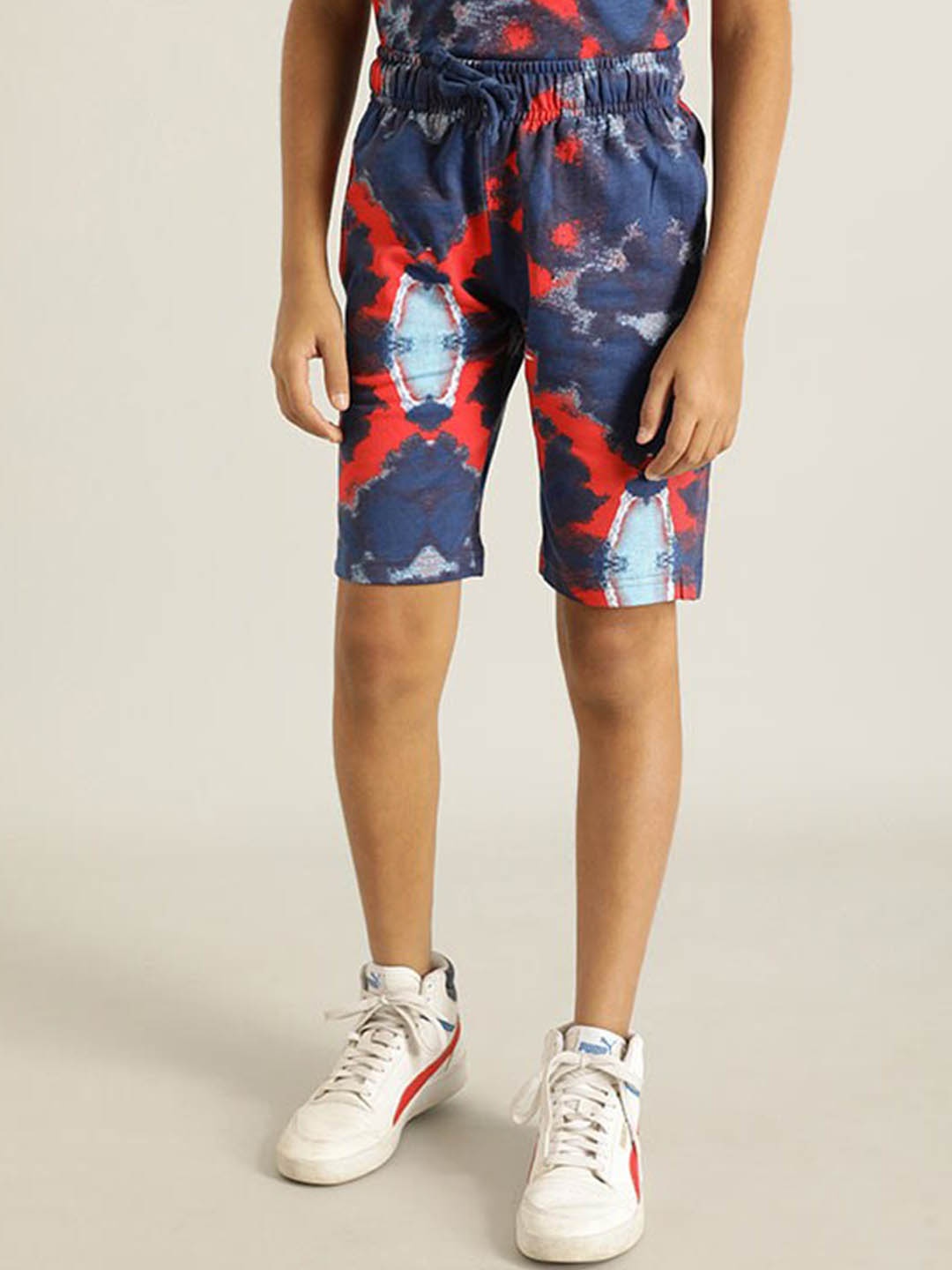 

Indian Terrain Boys Printed Pure Cotton Shorts, Blue