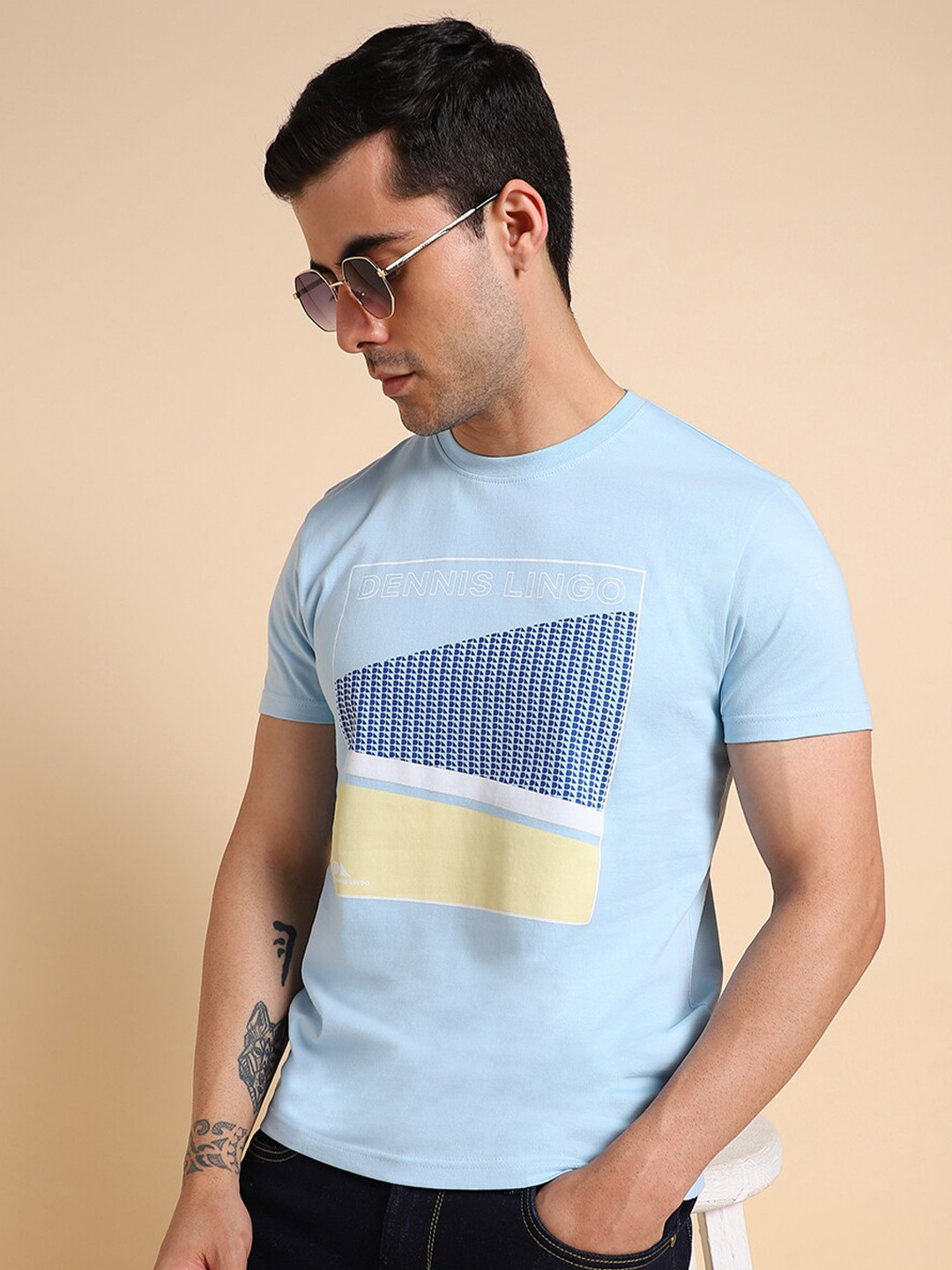 

Dennis Lingo Printed Slim Fit T-shirt, Blue