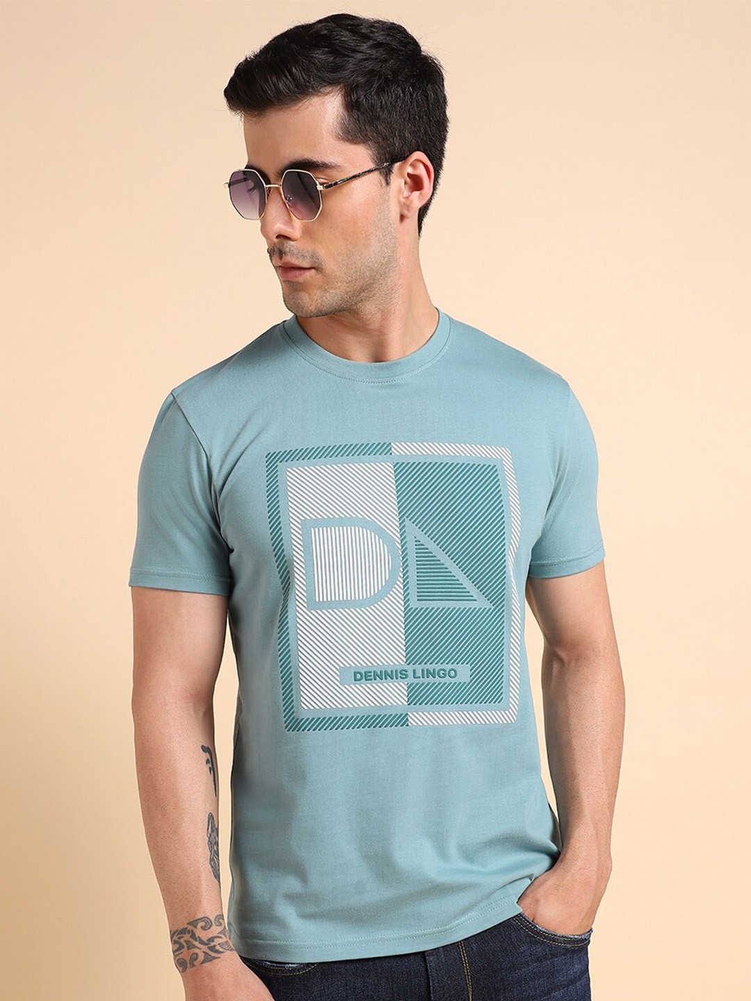 

Dennis Lingo Printed Slim Fit T-shirt, Sea green