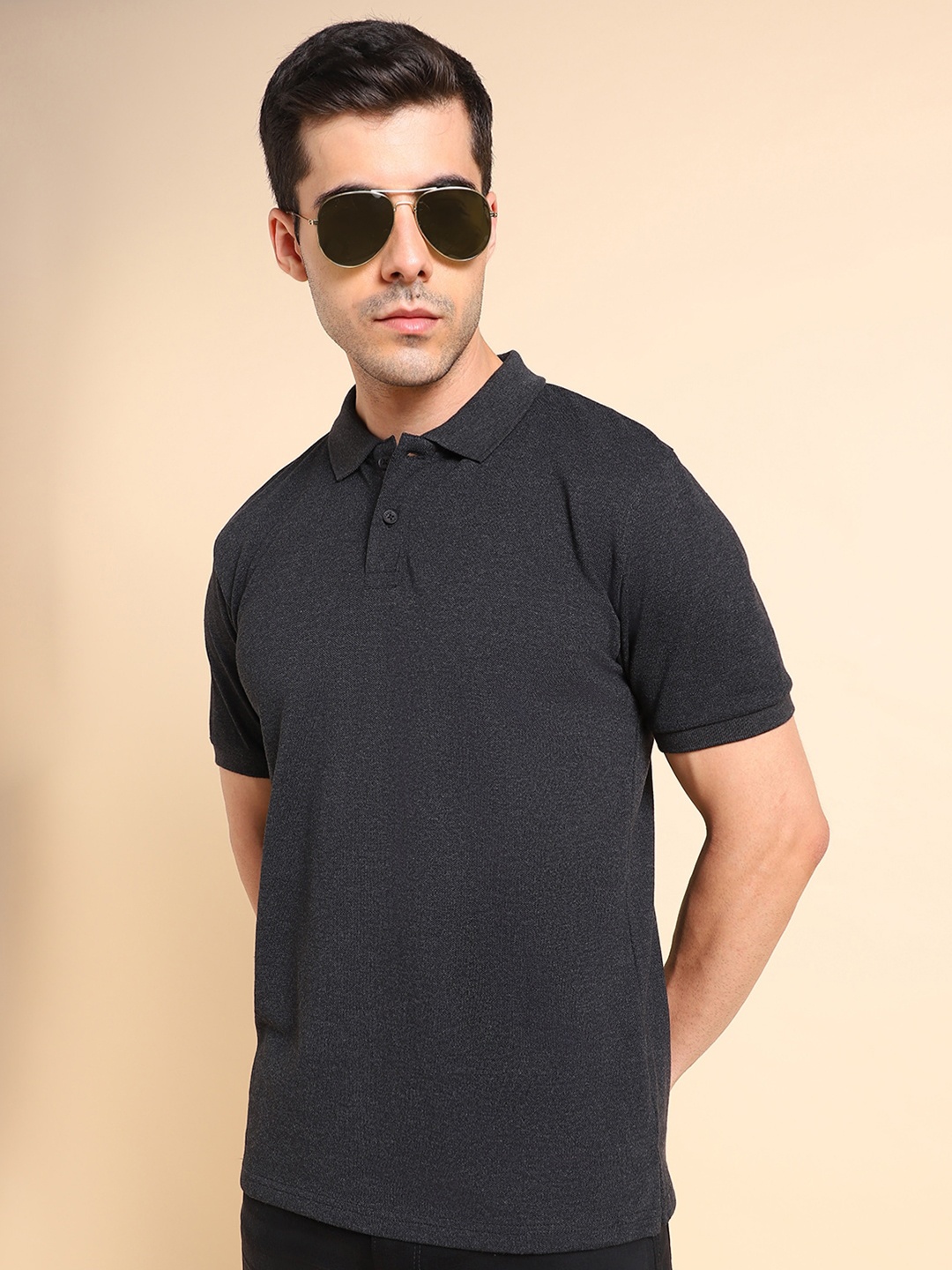 

Dennis Lingo Polo Collar Regular Fit T-shirt, Grey