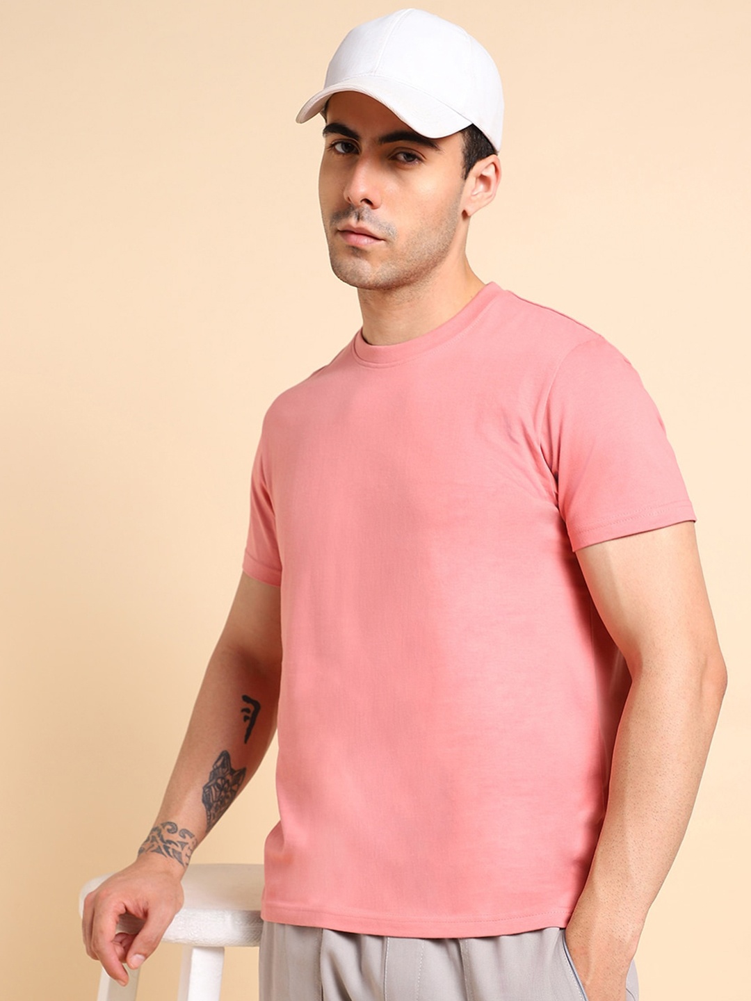 

Dennis Lingo Pure Cotton Slim Fit T-shirt, Pink