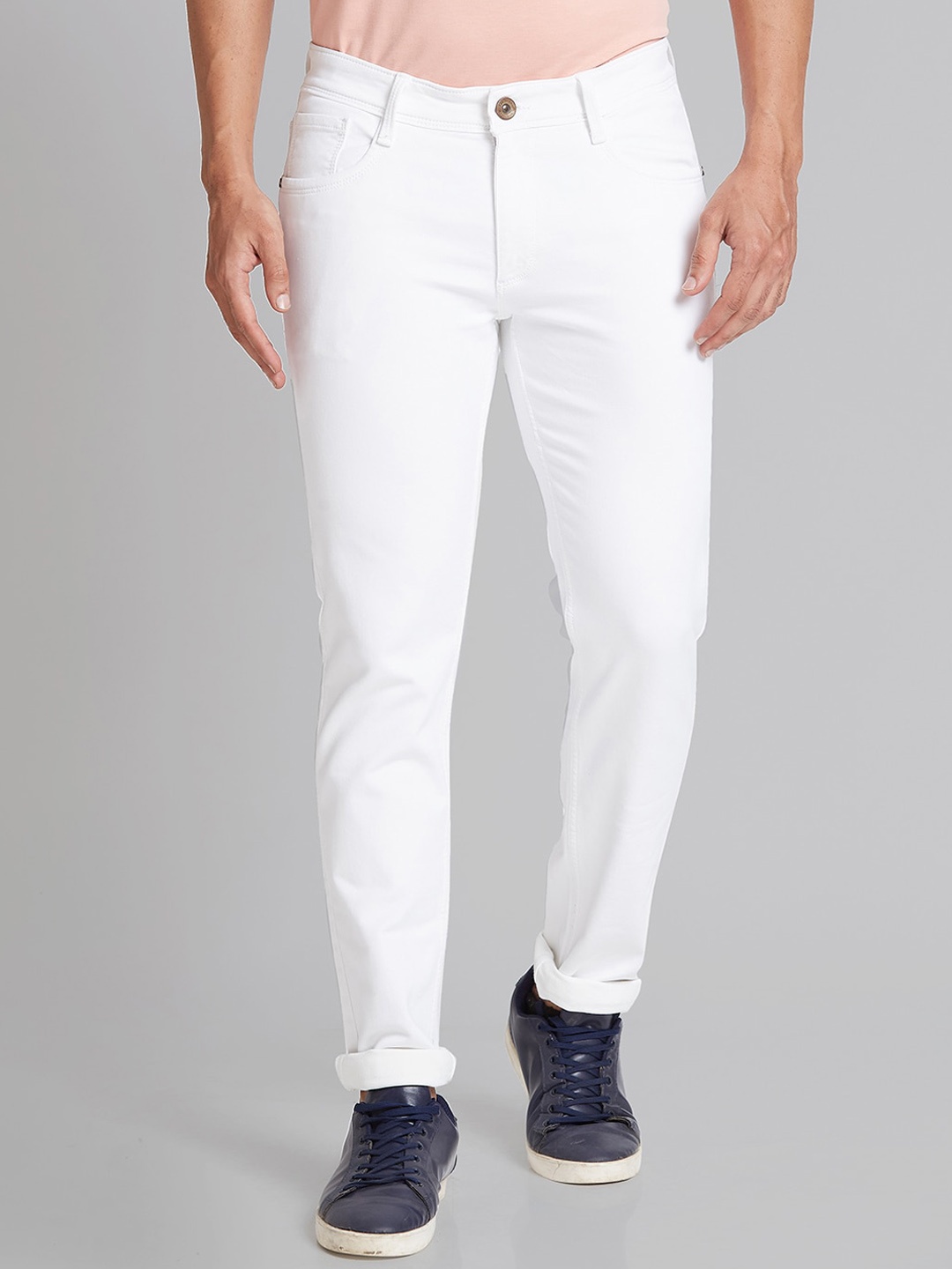

Park Avenue Men Tapered Fit Low-Rise Jeans, White