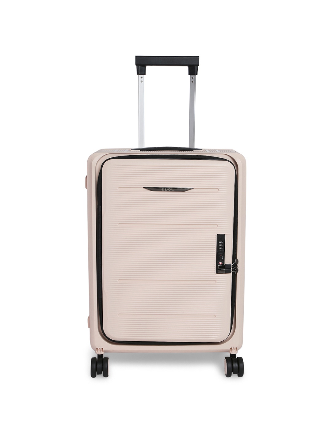 

BAOMI Pastel Dreams Hard 20" Inches Hard-Sided Textured Cabin Trolley Suitcase, Beige