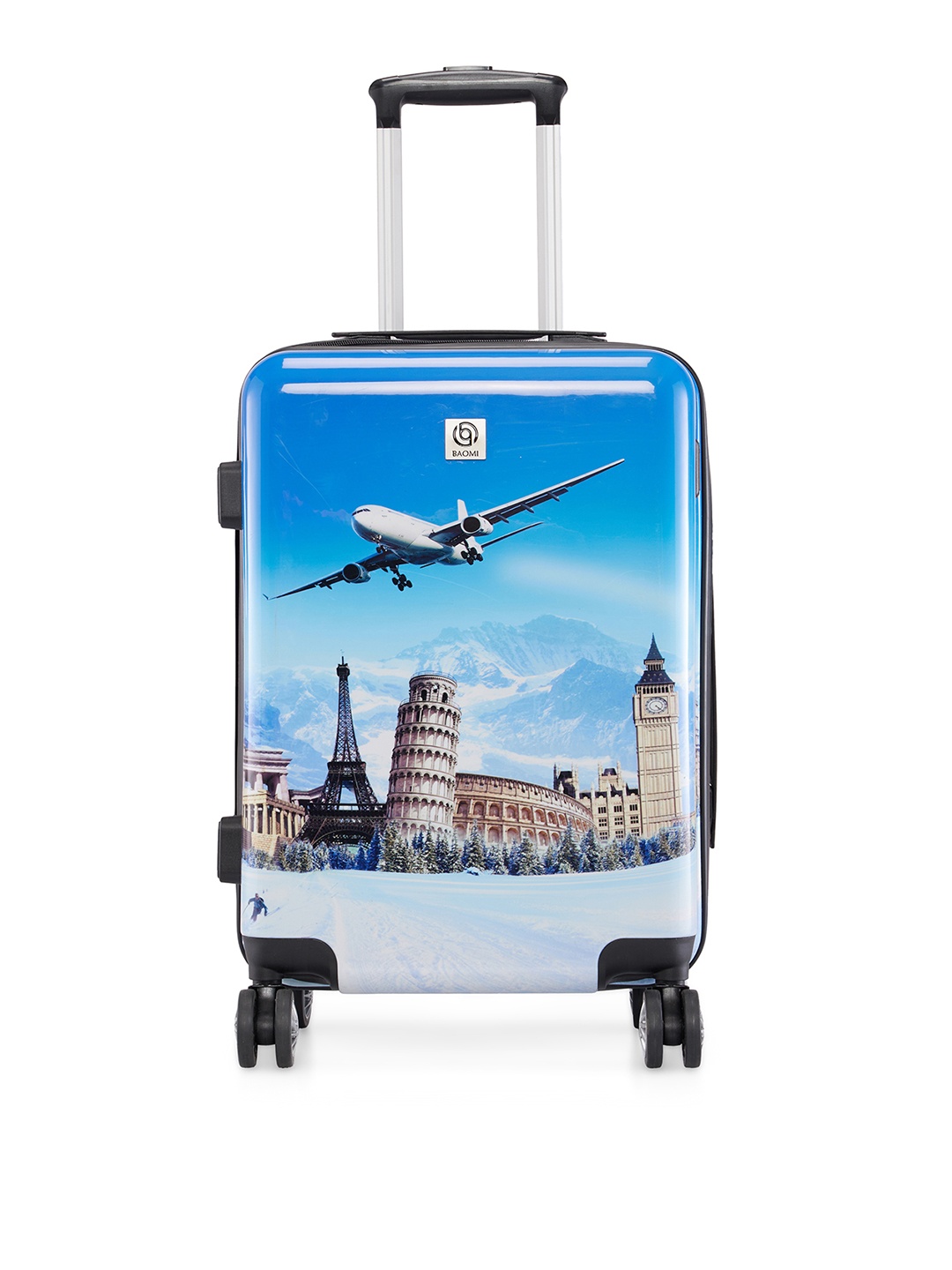 

BAOMI PRINTED BLUE Range Printed Blue 22" Cabin Hard Trolley Bag