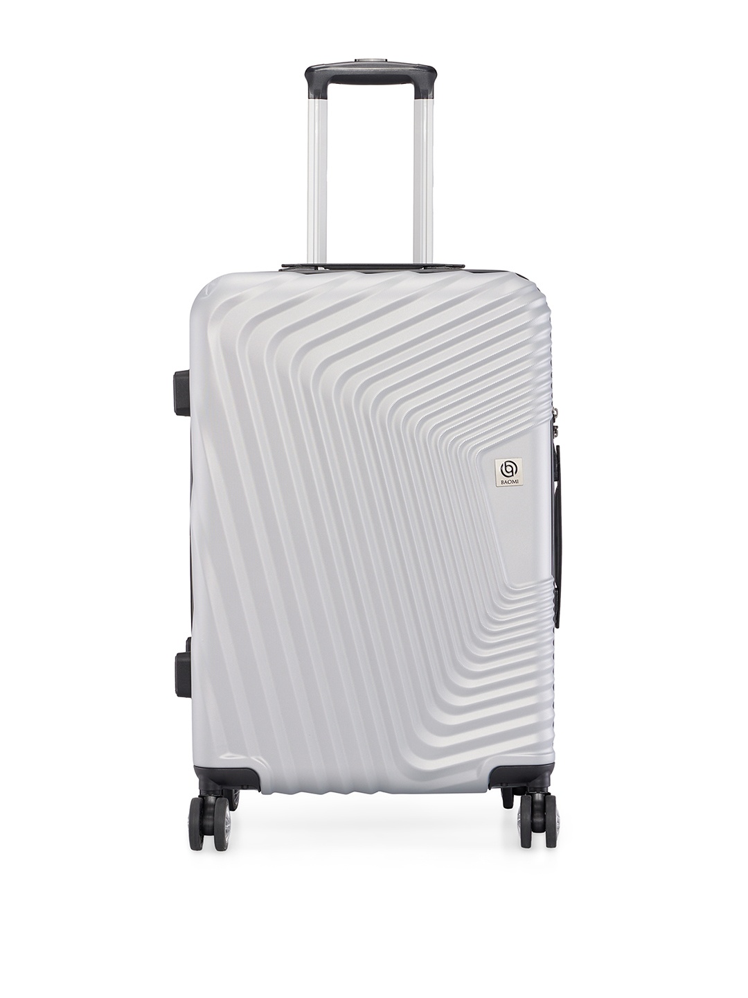 

BAOMI RETRO ROAM Range Silver 26" Medium Hard Trolley Bag, Grey