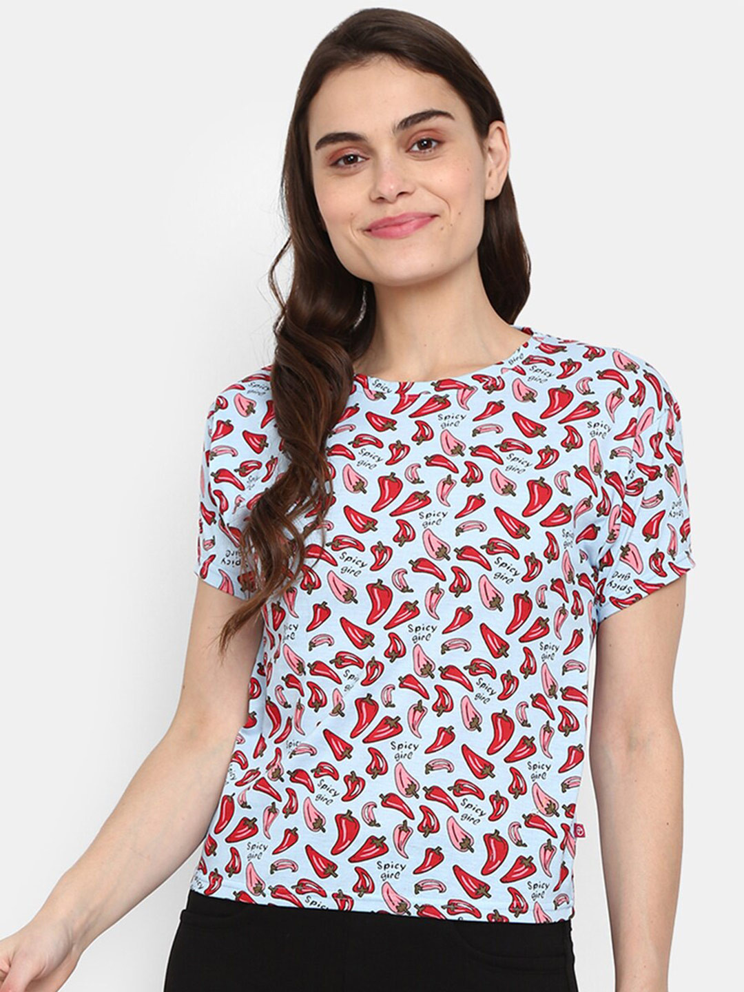 

V-Mart Conversational Printed T-shirt, Blue