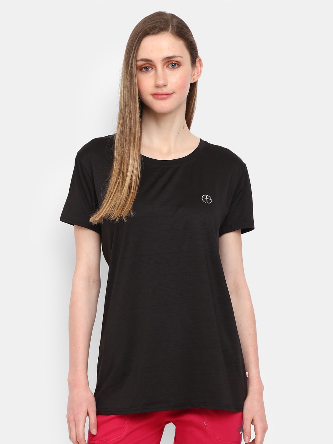 

V-Mart Women Black Cut Outs T-shirt